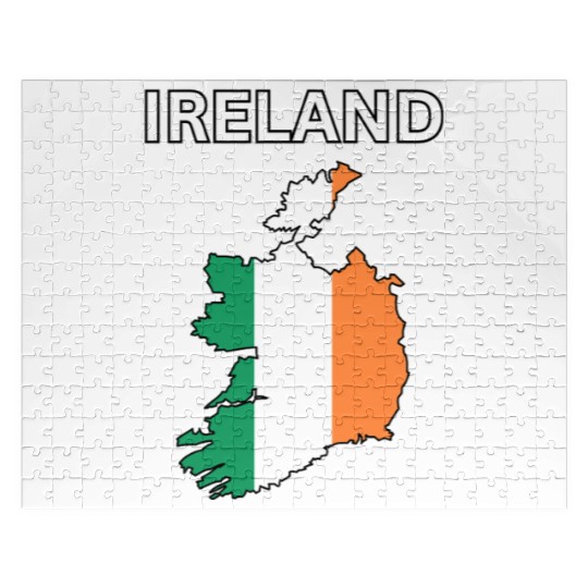 Ireland Flag Map Jigsaw Puzzles