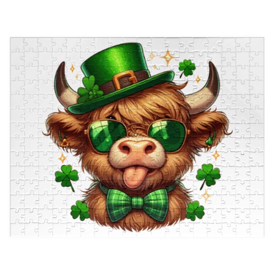 St Patricks Day Jigsaw Puzzles - Irish Lucky cow