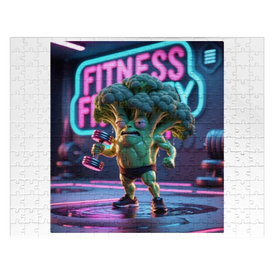 Cartoon Broccoli Gym Jigsaw Puzzles