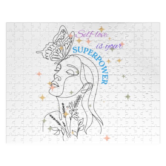 Self-Love Superpower: Butterfly & Floral Art Jigsaw Puzzles