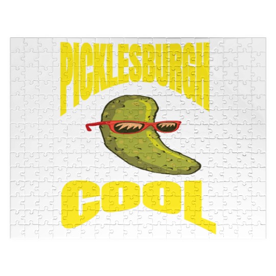 Pittsburgh Humor Picklesburgh Cool Relaxing Pickle Jigsaw Puzzles