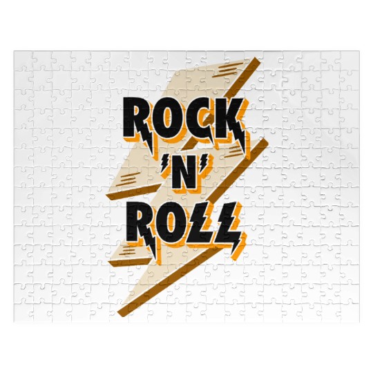 Rock'N'Roll Sign With Lightning Bolt Jigsaw Puzzles
