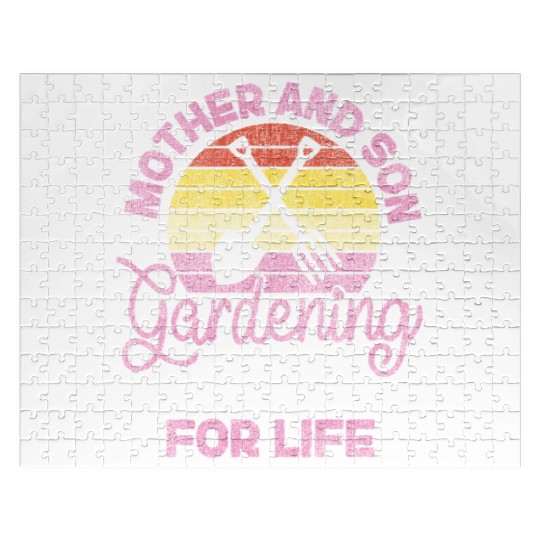 Plant Lover Gardening Mom Son Jigsaw Puzzles