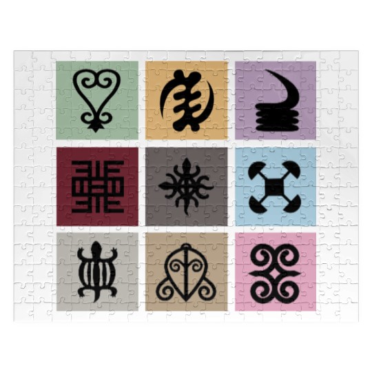 Ghana Adinkra Symbol – African Heritage & Wisdom Jigsaw Puzzles