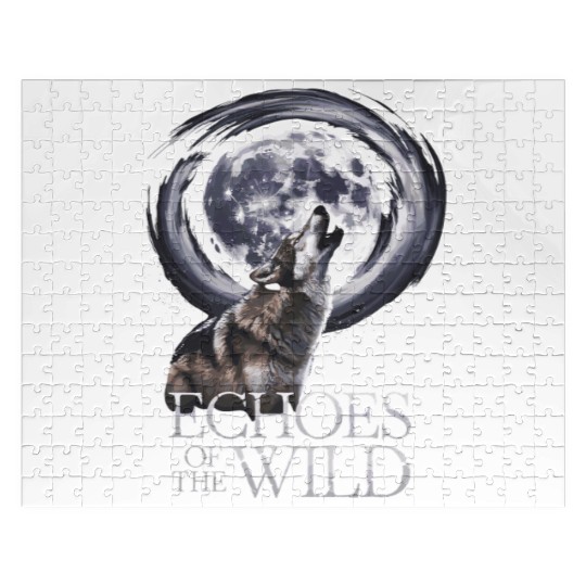 Echoes Of The Wild Howling Wolf Moon Art Jigsaw Puzzles