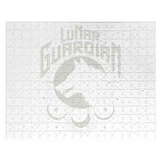 Lunar Guardian Celestial Wolf Moon Phases Jigsaw Puzzles