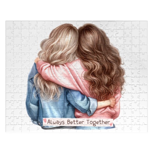 Always Better Together Best Friends BFF Friendship Jigsaw Puzzles