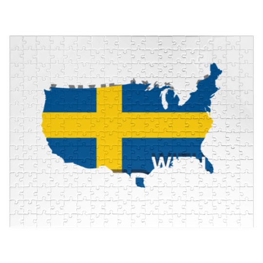 Made In America With Swedish Parts USA US Jigsaw Puzzles