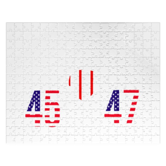 45 47 Trump usa flag Jigsaw Puzzles