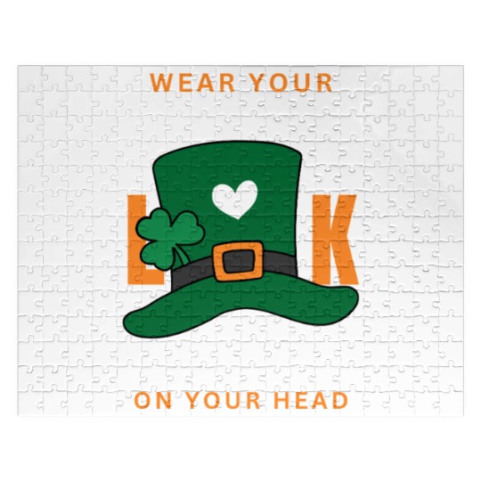Wear your luck on your had | st patricks day Jigsaw Puzzles