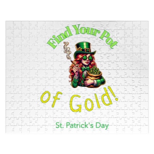 Find Your Pot Of Gold gift for St Patrick's Day Jigsaw Puzzles