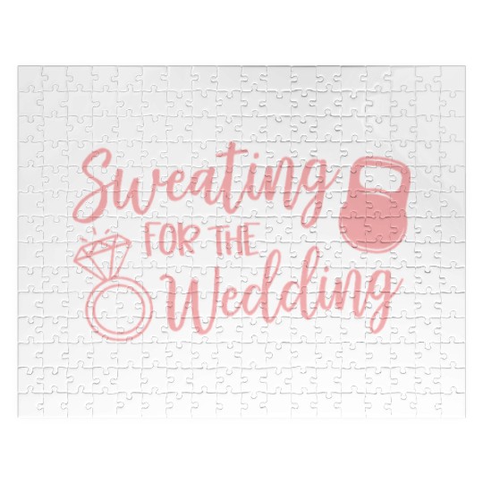 Sweating For The Wedding Motivational Gym Workout Jigsaw Puzzles