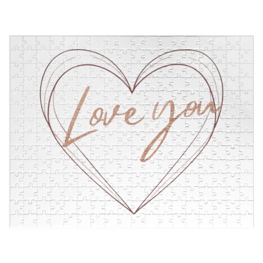 Heart Lines Love You Jigsaw Puzzles