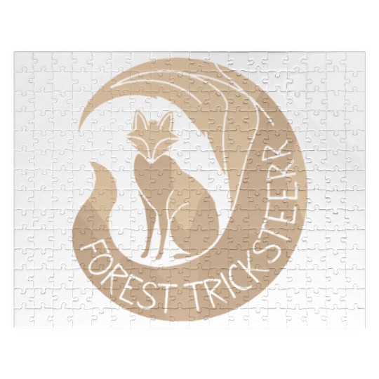 Forest Tricksteerr Fox Nature Emblem Design Jigsaw Puzzles