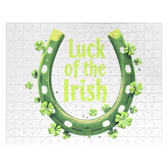 Luck of the Irish Horseshoe Design Jigsaw Puzzles