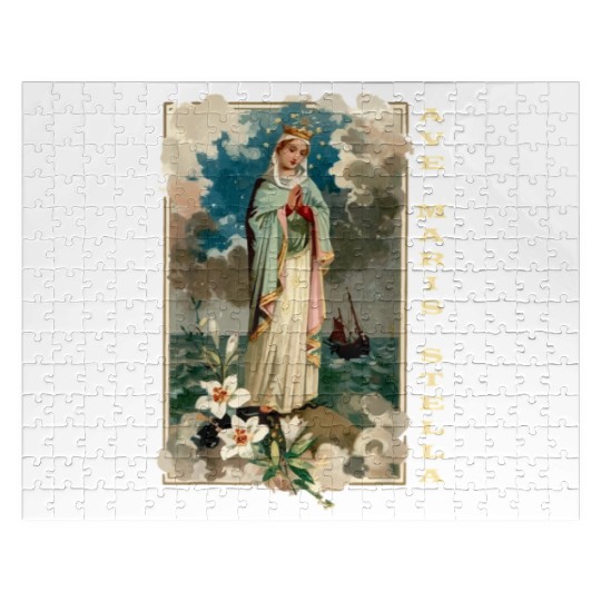 Ave Maris Stella Lady Blessed Mother Mary Jigsaw Puzzles