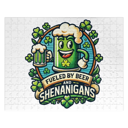 St. Patrick's Day Fun With Beer And shenanigans Jigsaw Puzzles