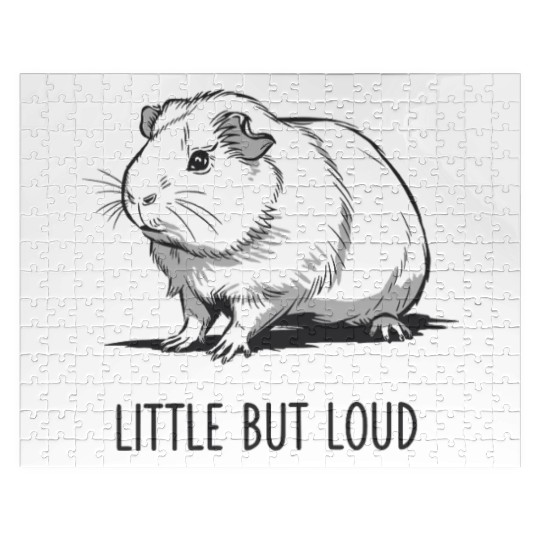 Little But Loud Guinea Pig Illustration Jigsaw Puzzles