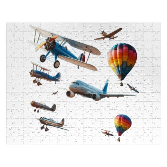 Planes and Hot Air Balloons Jigsaw Puzzles