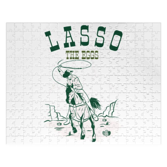 Lasso The Eggs Easter Cowboy Jigsaw Puzzles