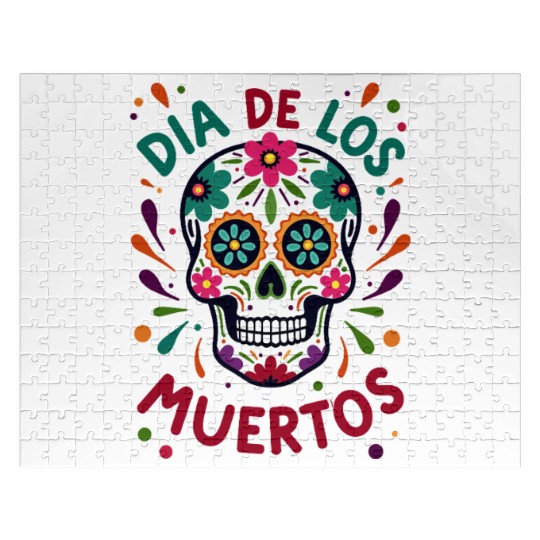 Mexico Día de los Muertos Skull Jigsaw Puzzles