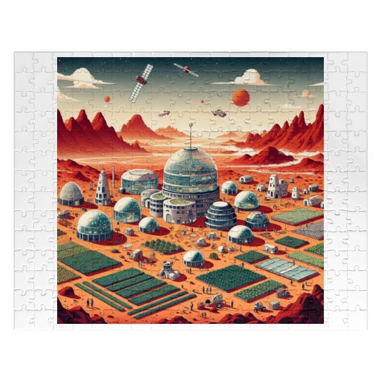 Town on Mars Jigsaw Puzzles