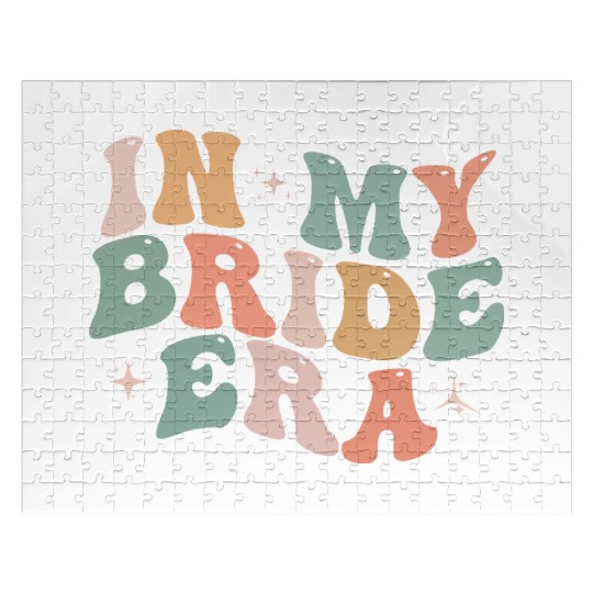 In My Bride Era Funny Groovy Wedding Engagement Jigsaw Puzzles