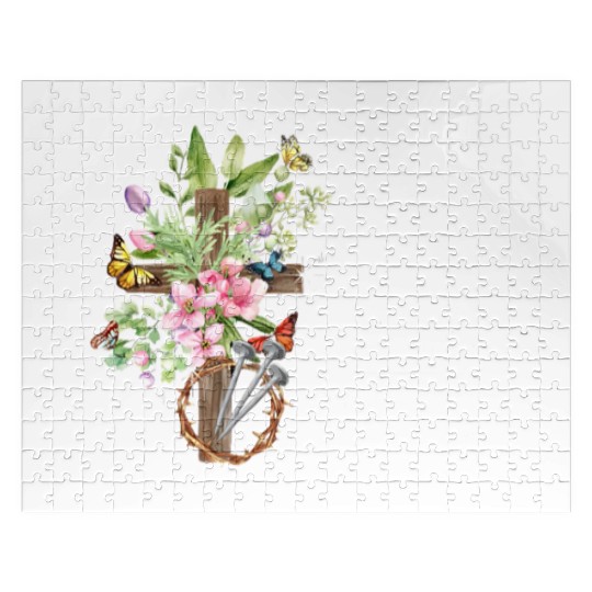1 Cross 3 Nails 4 Given Christian He is Risen Jigsaw Puzzles