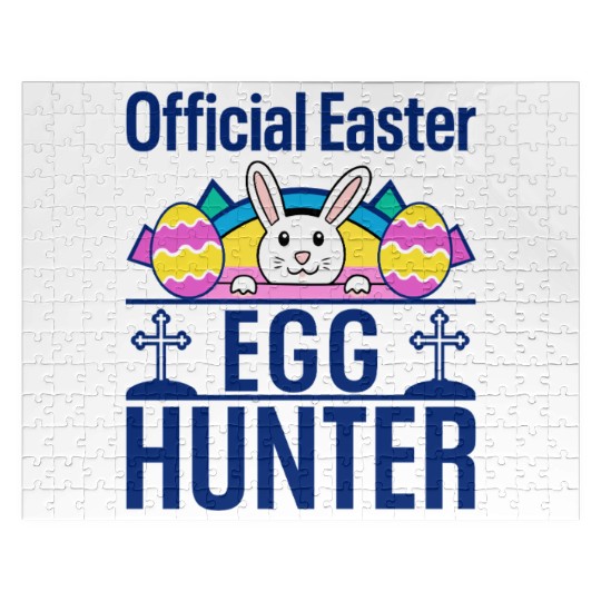 Official Easter Egg Hunter Bunny Funny lover Jigsaw Puzzles