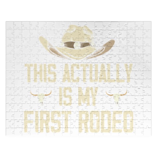 This Actually Is My First Rodeo - Funny Cowboy Jigsaw Puzzles
