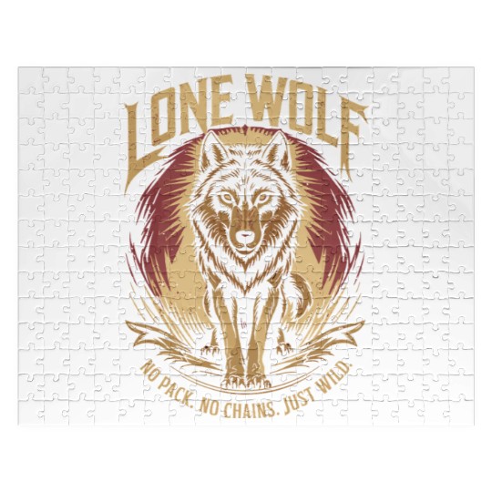 Lone Wolf - No Pack, No Chains, Just Wild Jigsaw Puzzles