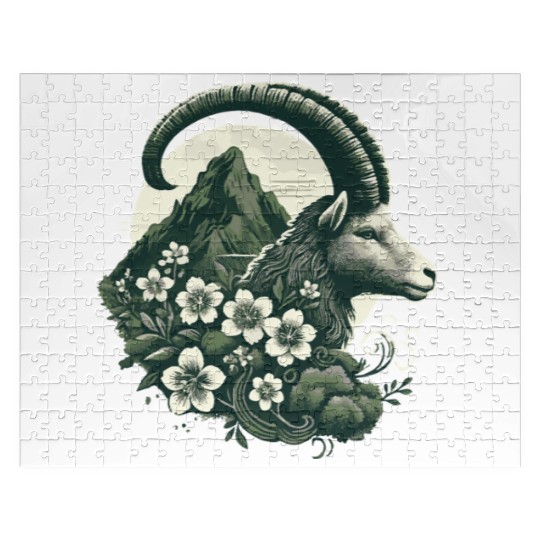 Capricorn Zodiac Sign - Mountain Goat Astrology Jigsaw Puzzles