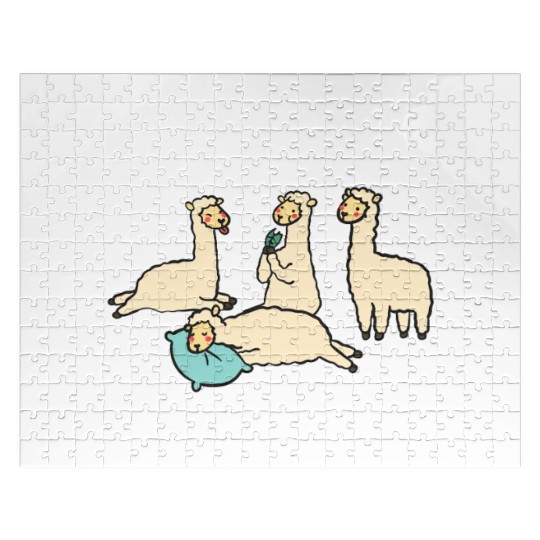 Alpaca Lover Llama Lover - I love my cute Llamas Jigsaw Puzzles