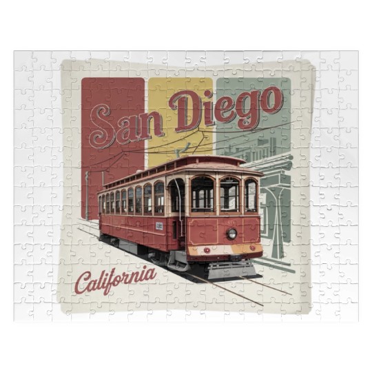 San Diego Gift for Beach and Surf Lovers Jigsaw Puzzles