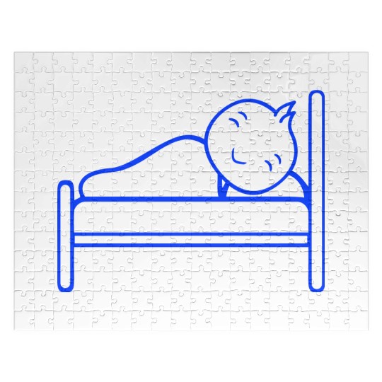 Bird Sleeps Bed Tired Night Recover Blanket Lazy Jigsaw Puzzles