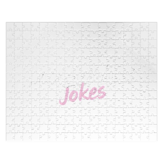 Jacksonville Jokes Brushstroke Text Design in Pink Jigsaw Puzzles