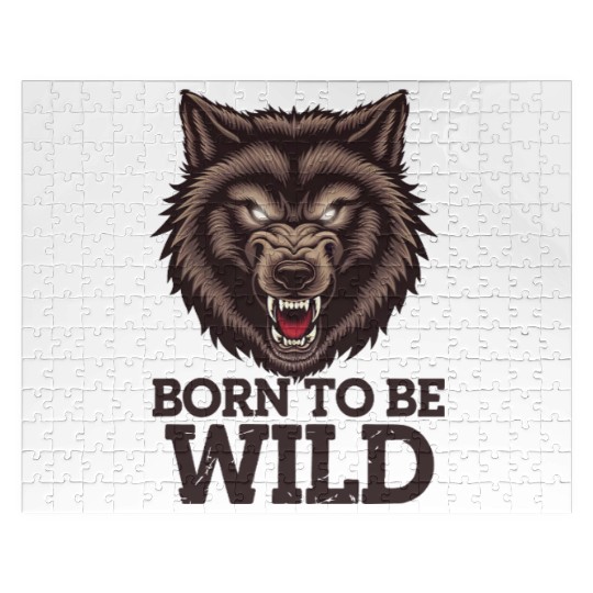 Born to Be Wild Wolf: Untamed Alpha Spirit Jigsaw Puzzles