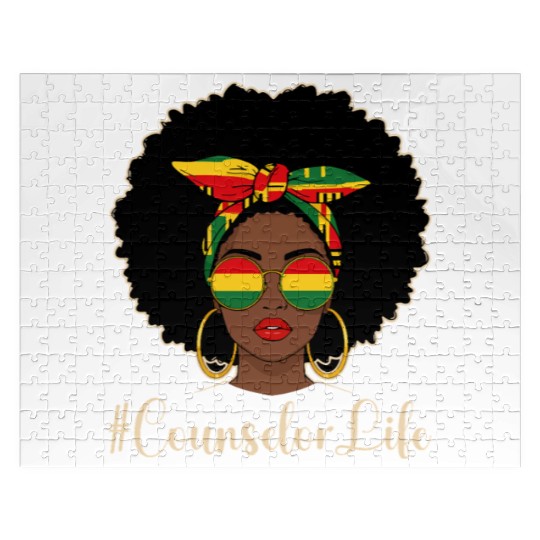 Stylish #CounselorLife African American Pride Jigsaw Puzzles