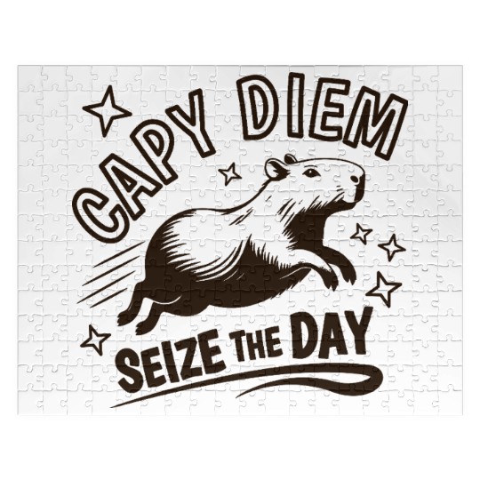 Capy Diem Seize the Day for Capybara enthusiasts Jigsaw Puzzles