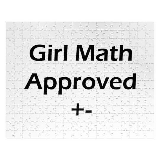 Girl Math Approved Jigsaw Puzzles