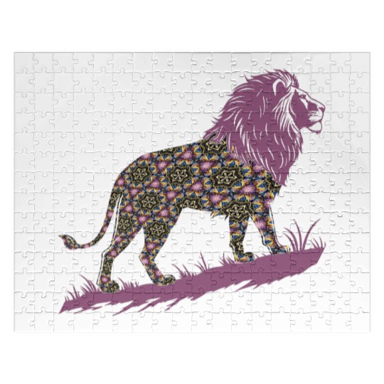 Star of David Pattern 1 Lion of Judah Jigsaw Puzzles