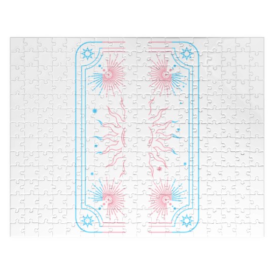 Mystical Transgender Tarot Card with Sun and Moon Jigsaw Puzzles