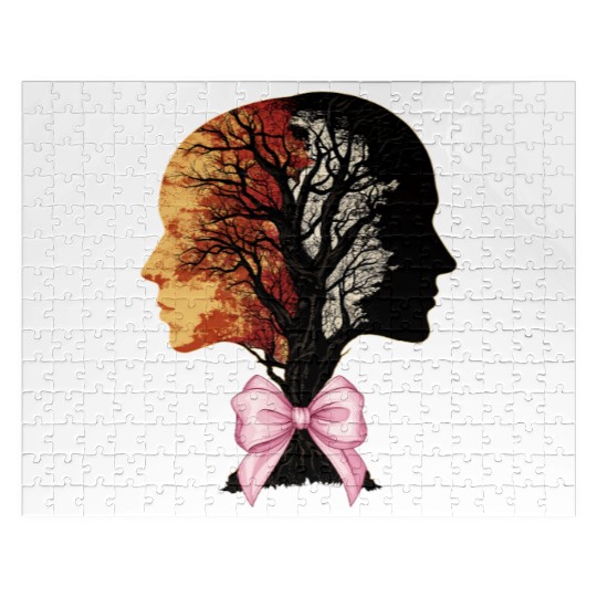 Coquette Bow Genealogy DNA Tree Family History Jigsaw Puzzles