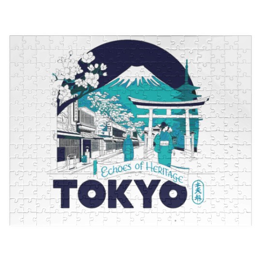 Tokyo Skyline with Mount Fuji Jigsaw Puzzles