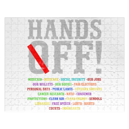 Hands Off Social Security Protest Resist Save D Jigsaw Puzzles