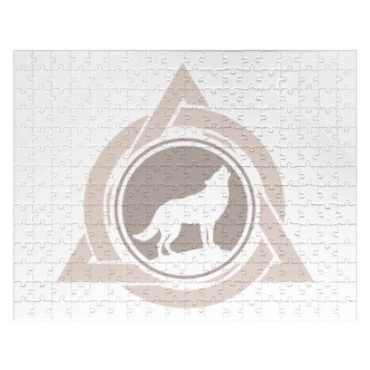 Alter Otherkin Therian Theta Delta Logo Wolf Alpha Jigsaw Puzzles