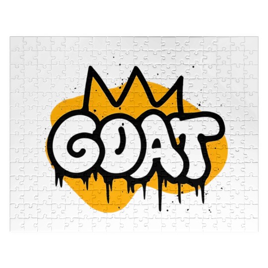 Minimalist Graffiti Art Featuring Bold GOAT Jigsaw Puzzles
