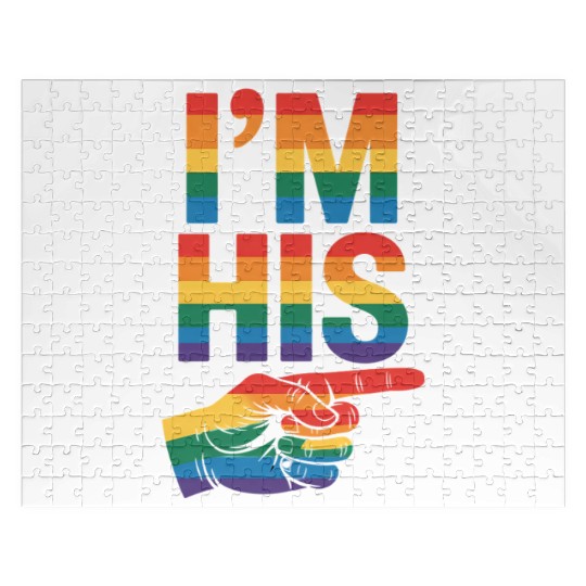 I'm His Gay Couple Matching LGBTQ Pride Jigsaw Puzzles