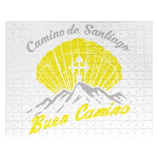 Way of St. James Buen Camino pilgrim shell Jigsaw Puzzles