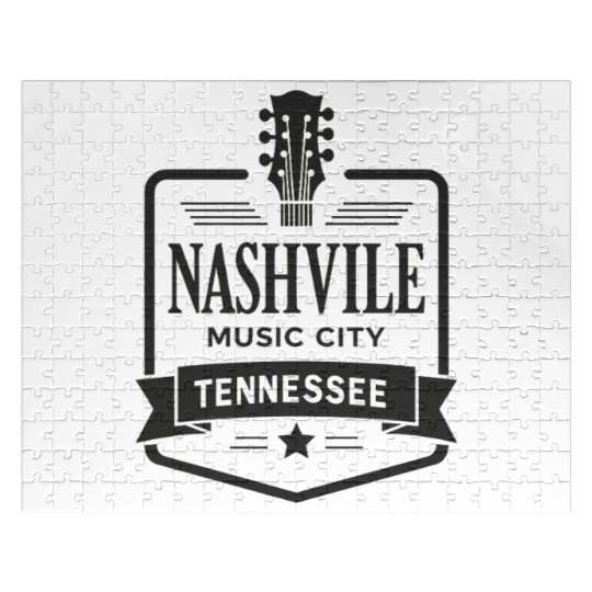 Nashville Music City Guitar Tennessee Jigsaw Puzzles